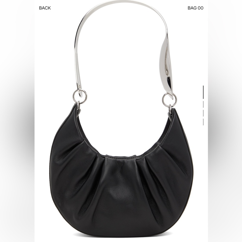 Black leather puppets & puppets spoon shoulder bag